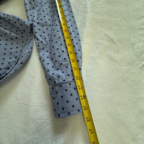 Stenstroms Sweden Stylish Blue Polka Dot Button Down Shirt 15.5 Medium - Picture 7 of 12